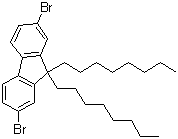 结构式 CAS# 198964-46-4, 9,9-二辛基-2,7-二溴代芴