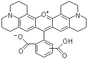 9-[2,4(2,5)-Dicarboxyphenyl]-2,3,6,7,12,13,16,17-octahydro-1H,5H,11H,15H-xantheno[2,3,4-ij:5,6,7-i'j']diquinolizin-18-ium inner salt molecular structure (CAS 198978-94-8)
