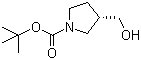 (S)-1-Boc-3-羟甲基吡咯烷分子结构 (CAS 199174-24-8)