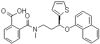 2-[[Methyl[(3S)-3-(1-naphthalenyloxy)-3-(2-thienyl)propyl]amino]carbonyl]benzoic acid molecular structure (CAS 199191-67-8)