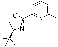 structure of CAS# 199277-80-0, 2-[(4S)-4-(tert-Butyl)-4,5-dihydro-2-oxazolyl]-6-methylpyridine;(S)-2-[4-(1,1-Dimethylethyl)-4,5-dihydro-2-oxazolyl]-6-methylpyridine