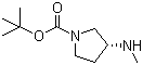 结构式 CAS# 199336-83-9, (R)-3-(甲基氨基)吡咯烷-1-甲酸叔丁酯