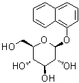 结构式 CAS# 19939-82-3, 1-萘基 beta-D-吡喃葡萄糖苷