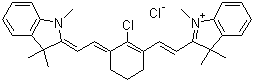 structure of CAS# 199444-11-6, IR-775 chloride;2-[2-[2-Chloro-3-[2-(1,3-dihydro-1,3,3-trimethyl-2H-indol-2-ylidene)-ethylidene]-1-cyclohexen-1-yl]-ethenyl]-1,3,3-trimethyl-3H-indolium chloride