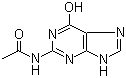 结构式 CAS# 19962-37-9, N-2-乙酰鸟嘌呤; N-(6-氧代-3,7-二氢嘌呤-2-基)乙酰胺