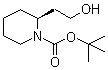 结构式 CAS# 199942-74-0, (S)-2-(2-羟基乙基)哌啶-1-甲酸叔丁酯