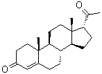 (17alpha)-孕甾-4-烯-3,20-二酮分子结构 (CAS 2000-66-0)