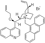 结构式 CAS# 200132-54-3, O-烯丙基-N-(9-蒽甲基)溴化金鸡纳碱