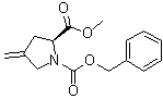 结构式 CAS# 200184-60-7, (S)-1-苄氧羰基-4-亚甲基脯氨酸甲酯
