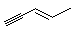 (3E)-3-戊烯-1-炔分子结构 (CAS 2004-69-5)
