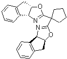(3aR,3'aR,8aS,8'aS)-2,2'-Cyclopentylidenebis[3a,8a-dihydro-8H-indeno[1,2-d]oxazole] molecular structure (CAS 2005443-90-1)
