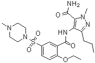 4-[2-Ethoxy-5-(4-methyl-1-piperazinylsulfonyl)benzamido]-1-methyl-3-propyl-1H-pyrazole-5-carboxamide molecular structure (CAS 200575-15-1)