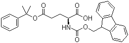 结构式 CAS# 200616-39-3, N-[(9H-芴-9-基甲氧基)羰基]-L-谷氨酸 5-(1-甲基-1-苯基乙基)酯