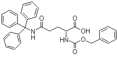 N2-[苄氧羰基]-N-(三苯甲基)-D-谷氨酰胺分子结构 (CAS 200625-96-3)