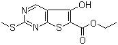 5-Hydroxy-2-methylsulfanylthieno[2,3-d]pyrimidine-6-carboxylic acid ethyl ester molecular structure (CAS 200626-46-6)