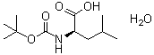 N-[(1,1-Dimethylethoxy)carbonyl]-D-leucine monohydrate molecular structure (CAS 200937-17-3)