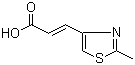 结构式 CAS# 201142-75-8, (E)-3-(2-甲基噻唑-4-基)丙烯酸