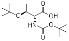 结构式 CAS# 201217-86-9, N-[叔丁氧羰基]-O-叔丁基-D-苏氨酸