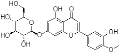 香叶木素 7-O-beta-D-葡萄糖苷分子结构 (CAS 20126-59-4)