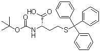 N-[(1,1-Dimethylethoxy)carbonyl]-S-(triphenylmethyl)-L-homocysteine molecular structure (CAS 201419-16-1)