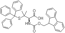 Fmoc-S-三苯甲基-L-青霉胺分子结构 (CAS 201531-88-6)