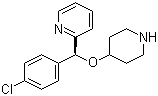 (S)-2-[(4-Chlorophenyl)(4-piperidinyloxy)methyl]pyridine molecular structure (CAS 201594-84-5)