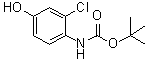 (2-氯-4-羟基苯基)氨基甲酸叔丁酯分子结构 (CAS 201811-58-7)