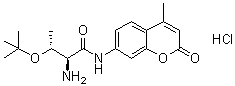 (2S,3R)-2-氨基-3-(1,1-二甲基乙氧基)-N-(4-甲基-2-氧代-2H-1-苯并吡喃-7-基)丁酰胺单盐酸盐分子结构 (CAS 201860-40-4)