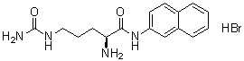(2S)-2-氨基-5-[(氨基羰基)氨基]-N-2-萘基戊酰胺单氢溴酸盐分子结构 (CAS 201988-71-8)