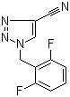 结构式 CAS# 202003-06-3, 4-氰基-1-(2,6-二氟苄基)-1H-1,2,3-三氮唑