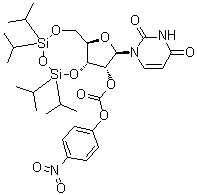 3',5'-O-[1,1,3,3-Tetrakis(1-methylethyl)-1,3-disiloxanediyl]uridine 2'-(4-nitrophenyl carbonate) molecular structure (CAS 202533-73-1)