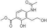 4-(Acetylamino)-2-hydroxy-3-(2-hydroxyethyl)benzoic acid methyl ester molecular structure (CAS 202664-85-5)