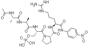 N-Acetyl-L-alanyl-L-alanyl-O-phosphono-L-seryl-L-prolyl-N-(4-nitrophenyl)-L-argininamide molecular structure (CAS 202739-37-5)
