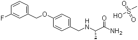 Safinamide mesylate molecular structure (CAS 202825-46-5)
