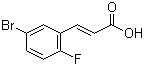 structure of CAS# 202865-71-2, 5-Bromo-2-fluorocinnamic acid