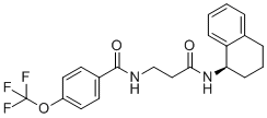 结构式 CAS# 2029049-79-2, N-[3-氧代-3-[[(1R)-1,2,3,4-四氢-1-萘基]氨基]丙基]-4-(三氟甲氧基)-苯甲酰胺