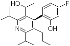 (alphaR,4S)-4-(4-Fluoro-2-hydroxyphenyl)-alpha-methyl-2,6-bis(1-methylethyl)-5-propyl-3-pyridinemethanol molecular structure (CAS 202917-18-8)