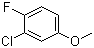 3-氯-4-氟苯甲醚分子结构 (CAS 202925-07-3)