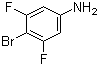 4-溴-3,5-二氟苯胺分子结构 (CAS 203302-95-8)