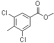 structure of CAS# 203573-09-5, 3,5-Dichloro-4-methylbenzoic acid methyl ester;Methyl 3,5-dichloro-4-methylbenzoate