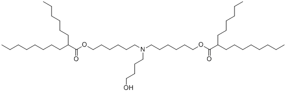 1,1'-[[(4-Hydroxybutyl)imino]di-6,1-hexanediyl] bis(2-hexyldecanoate) molecular structure (CAS 2036272-55-4)