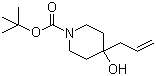 结构式 CAS# 203662-51-5, 4-羟基-4-(2-丙烯基)哌啶-1-羧酸叔丁酯
