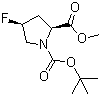 structure of CAS# 203866-16-4, N-Boc-cis-4-Fluoro-L-proline methyl ester