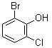 结构式 CAS# 2040-88-2, 2-溴-6-氯苯酚
