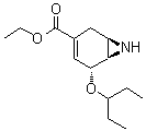 (1R,5R,6R)-5-(1-Ethylpropoxy)-7-azabicyclo[4.1.0]hept-3-ene-3-carboxylic acid ethyl ester molecular structure (CAS 204255-02-7)