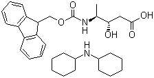 Fmoc-(3S,4S)-4-amino-3-hydroxypentanoic acid dicyclohexylammonium salt molecular structure (CAS 204316-31-4)