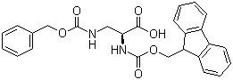 structure of CAS# 204316-36-9, N-Fmoc-N'-Cbz-L-Diaminopropionic acid;N-alpha-Fmoc-N-beta-Z-L-diaminopropionic acid; Fmoc-Dap(Z)-OH