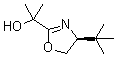 structure of CAS# 204333-19-7, (4S)-4-(1,1-Dimethylethyl)-4,5-dihydro-alpha,alpha-dimethyl-2-oxazolemethanol