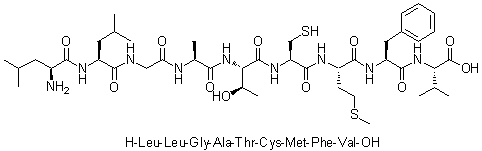 L-Leucyl-L-leucylglycyl-L-alanyl-L-threonyl-L-cysteinyl-L-methionyl-L-phenylalanyl-L-valine molecular structure (CAS 204391-91-3)