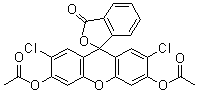 结构式 CAS# 2044-85-1, 2',7'-二氯荧光素二乙酸酯
